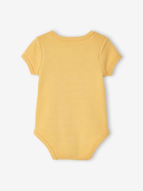 Lot de 3 bodies 'arc en ciel' bébé manches courtes lot jaune ambre 5 - vertbaudet enfant 