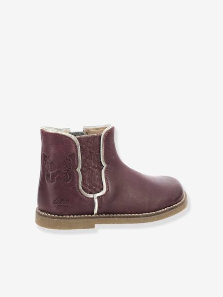 Boots en cuir fille Sarmille ASTER® bordeaux+marron+noir 2 - vertbaudet enfant 