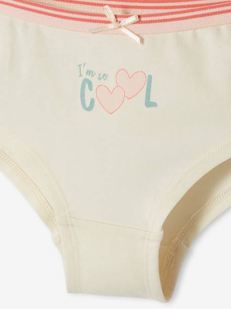 Lot de 5 shorties coeurs fille Lot rose et blanc 8 - vertbaudet enfant 