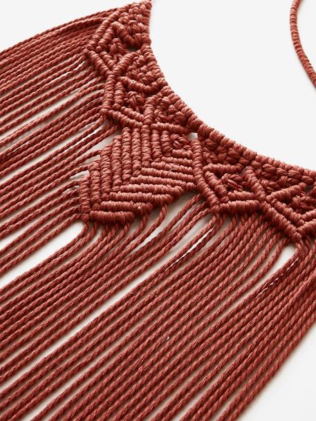 Attrape-rêves XL lune en macramé terracotta 5 - vertbaudet enfant 