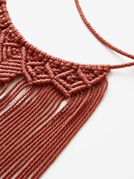 Attrape-rêves XL lune en macramé terracotta 4 - vertbaudet enfant 