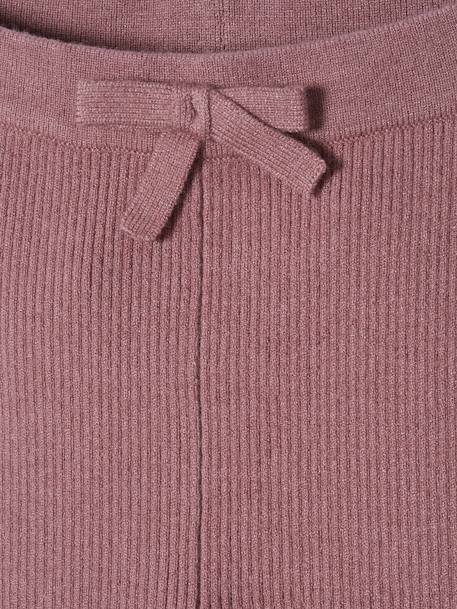 Legging en tricot fille gris anthracite+rose foncé 8 - vertbaudet enfant 