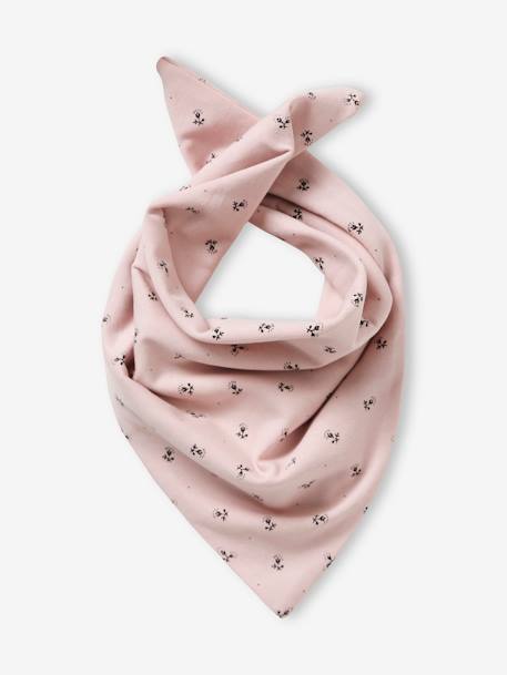 Ensemble bonnet + moufles + foulard bébé fille en maille imprimée personnalisable bois de rose 3 - vertbaudet enfant 