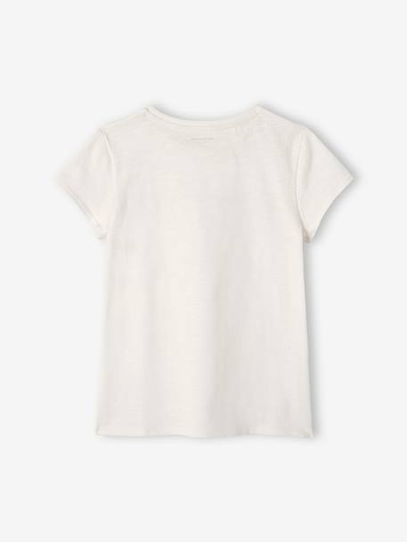 T-shirt de sport Basics fille rayures irisées placées anthracite+écru 6 - vertbaudet enfant 