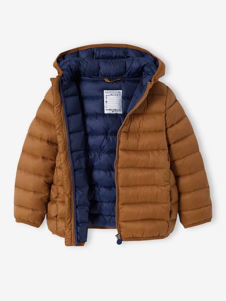 Doudoune légère à capuche garçon bleu jean+COGNAC+marine 5 - vertbaudet enfant 