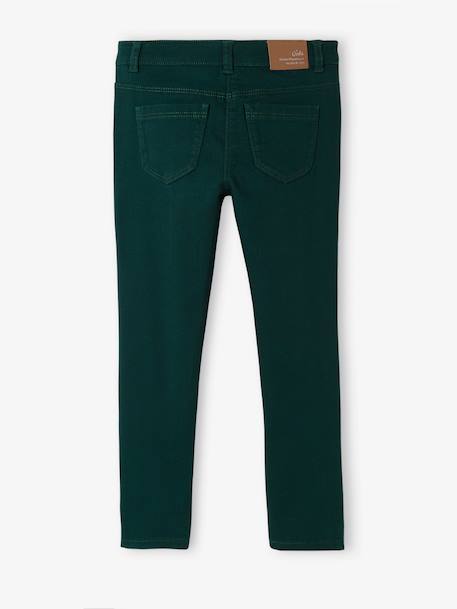 Pantalon slim fille Morphologik tour de hanches LARGE vert 3 - vertbaudet enfant 