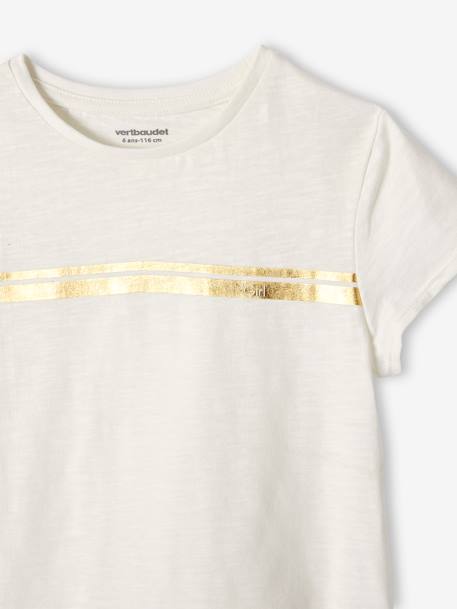 T-shirt de sport Basics fille rayures irisées placées anthracite+écru 7 - vertbaudet enfant 