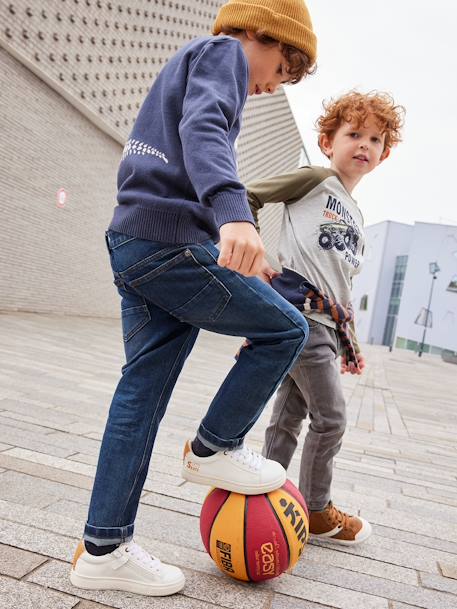 Jean garçon droit indestructible denim brut+denim stone 1 - vertbaudet enfant 