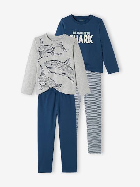 oeko-tex-Garçon-Pyjama, surpyjama-Lot de 2 pyjamas "requins" garçon