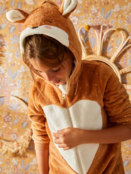 Surpyjama fille renarde MARRON CLAIR 1 - vertbaudet enfant 