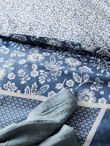 Parure housse de couette + taie d'oreiller enfant CARAVANE marine / écru 8 - vertbaudet enfant 