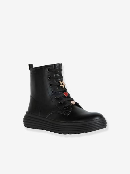 Boots lacés fille Phaolae noir 1 - vertbaudet enfant 