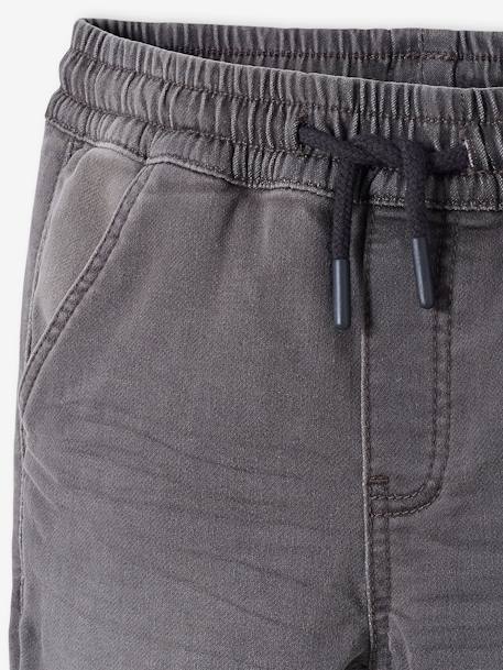 Pantalon jogger en molleton effet denim facile à enfiler garçon DENIM GRIS CLAIR+stone 7 - vertbaudet enfant 