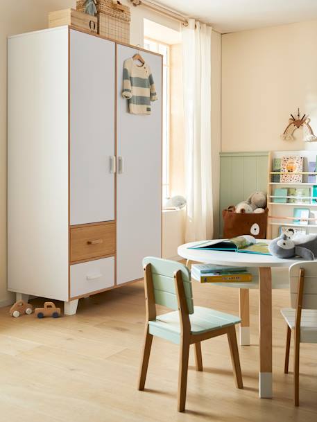 Armoire 2 portes + 2 tiroirs HOPLA blanc 5 - vertbaudet enfant 