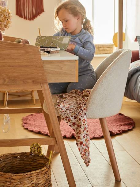Chaise fausse fourrure enfant cannelle+ivoire+kaki 12 - vertbaudet enfant 
