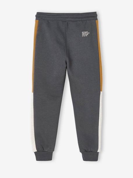 Pantalon jogging bandes côtés garçon. gris anthracite+noir 3 - vertbaudet enfant 