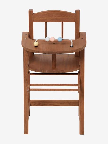 Chaise haute poupon en bois vintage BEIGE FONCE UNI 4 - vertbaudet enfant 