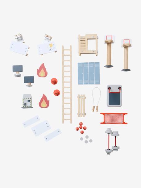 Centre de secours poste de police + poste de pompiers en bois FSC® blanc 2 - vertbaudet enfant 
