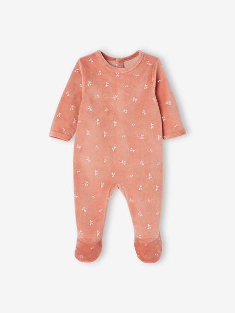 Lot de 3 pyjamas en velours bébé ouverture dos BASICS lot blush foncé+lot curcuma+lot ivoire 6 - vertbaudet enfant 