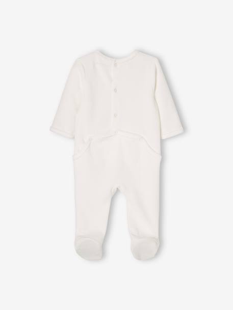 Lot de 3 pyjamas en velours bébé ouverture dos BASICS lot blush foncé+lot curcuma+lot ivoire 7 - vertbaudet enfant 