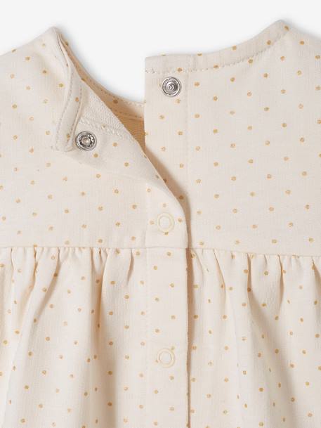 Ensemble cardigan brodé + robe en molleton + collant bébé bois de rose+caramel imprimé 8 - vertbaudet enfant 
