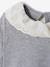 T-shirt avec col en broderie anglaise bébé gris chiné 2 - vertbaudet enfant 