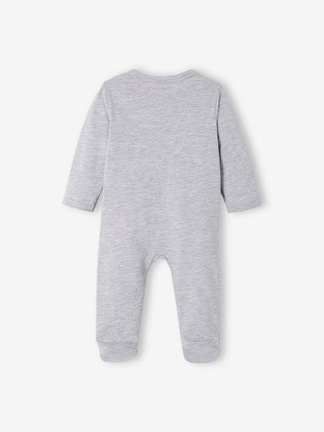 Lot de 3 pyjamas bébé en jersey ouverture zippée lot anthracite+lot ivoire+lot moutarde 5 - vertbaudet enfant 