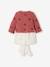 Ensemble cardigan brodé + robe en molleton + collant bébé bois de rose+caramel imprimé 5 - vertbaudet enfant 