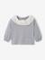 T-shirt avec col en broderie anglaise bébé gris chiné 1 - vertbaudet enfant 