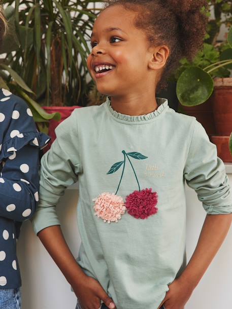 T-shirt Vertbaudet Fille 10 Ans - Imprimé Papillons Rose, 100% Coton, Occasion Très Bon état