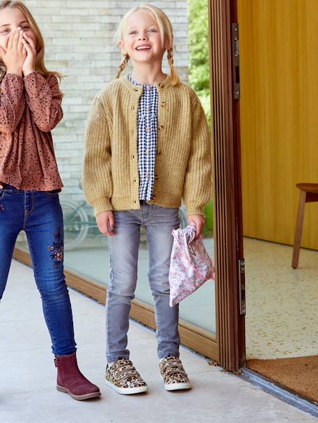 Jean slim MorphologiK fille tour de hanches LARGE avec usures BLEU FONCE DELAVE+denim black+DENIM GREY 11 - vertbaudet enfant 