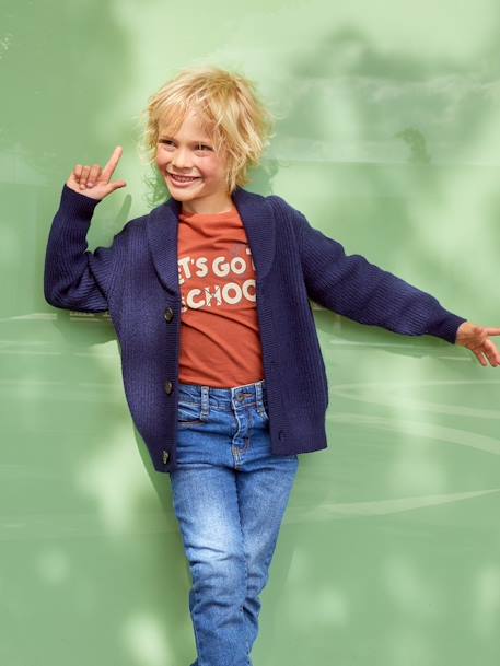 Gilet garçon en maille perlée MARINE 4 - vertbaudet enfant 