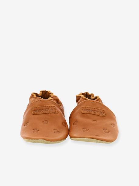 Chaussons cuir souple bébé Mywood © marron 3 - vertbaudet enfant 