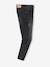 Jean slim MorphologiK fille tour de hanches LARGE avec usures BLEU FONCE DELAVE+denim black+DENIM GREY 8 - vertbaudet enfant 