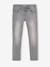 Jean slim MorphologiK fille tour de hanches LARGE avec usures BLEU FONCE DELAVE+denim black+DENIM GREY 12 - vertbaudet enfant 
