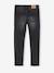 Jean slim MorphologiK fille tour de hanches LARGE avec usures BLEU FONCE DELAVE+denim black+DENIM GREY 9 - vertbaudet enfant 