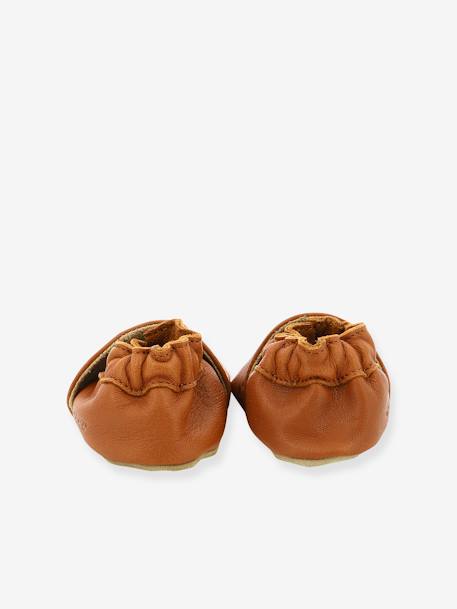 Chaussons cuir souple bébé Mywood © marron 2 - vertbaudet enfant 