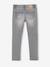 Jean slim MorphologiK fille tour de hanches LARGE avec usures BLEU FONCE DELAVE+denim black+DENIM GREY 14 - vertbaudet enfant 