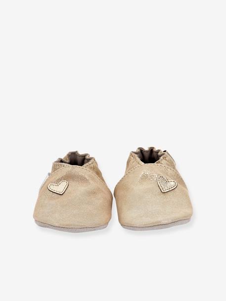 Chaussons cuir souple bébé fille Mini Love ROBEEZ© marine+or 6 - vertbaudet enfant 