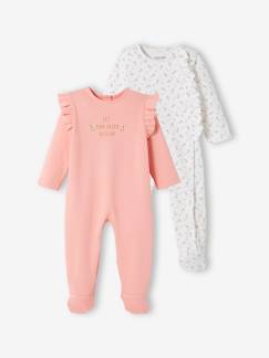Bébé-Pyjama, surpyjama-Lot de 2 dors-bien bébé fille en interlock
