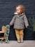 Manteau à capuche pied de puce bébé doublé imitation fourrure carreaux marron 1 - vertbaudet enfant 