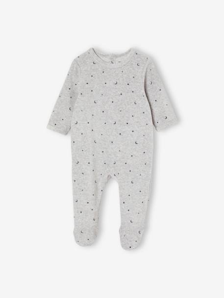 Lot de 3 pyjamas en velours bébé ouverture dos BASICS lot blush foncé+lot curcuma+lot ivoire 22 - vertbaudet enfant 