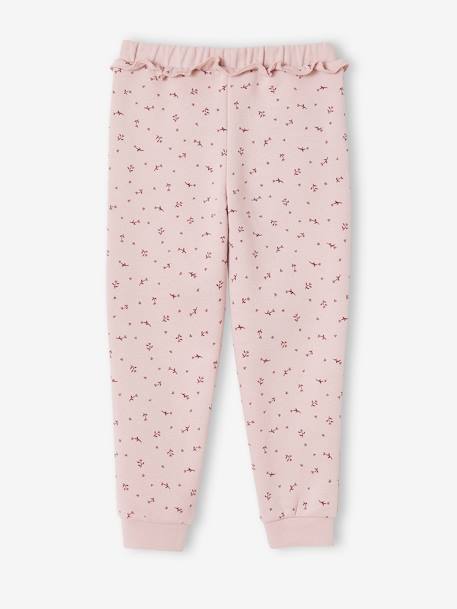 Pantalon jogging volanté fille imprimé fleurs rose 3 - vertbaudet enfant 