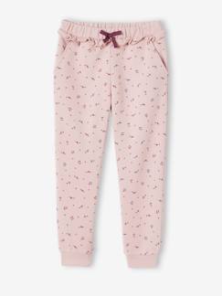 Pantalon jogging volanté fille imprimé fleurs  - vertbaudet enfant