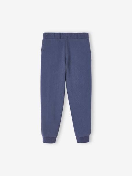 Pantalon jogging Basics fille en molleton bleu ardoise+gris clair chine+rose 7 - vertbaudet enfant 