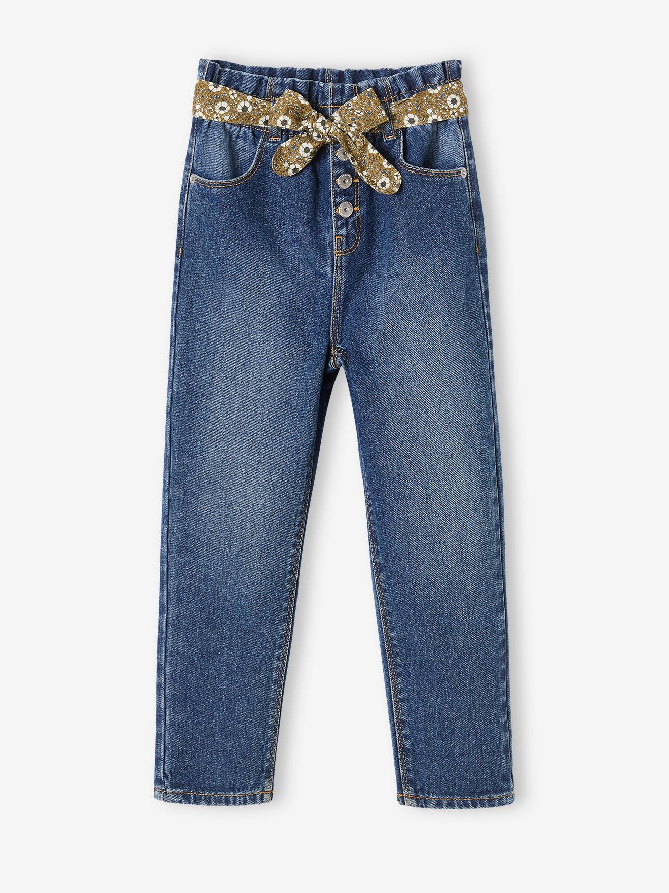 Pantalon Fille Oilily Brodé Orange - Taille 128 (7/8 Ans) - Occasion Très Bon état - Modèle Flare Avec Fente
