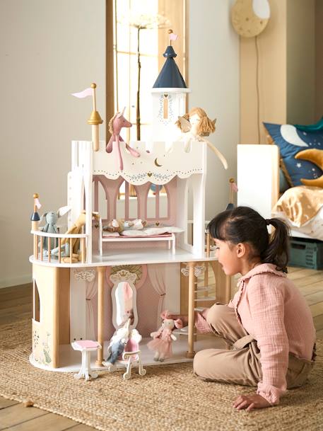 Château de princesse pour poupées mannequins en bois FSC® blanc 4 - vertbaudet enfant 