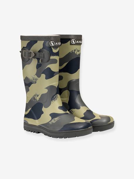 Bottes de pluie enfant Woody Pop kaki 1 - vertbaudet enfant 