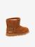 Boots fourrées cuir fille Aldiza marron+noir 4 - vertbaudet enfant 