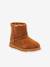 Boots fourrées cuir fille Aldiza marron+noir 1 - vertbaudet enfant 